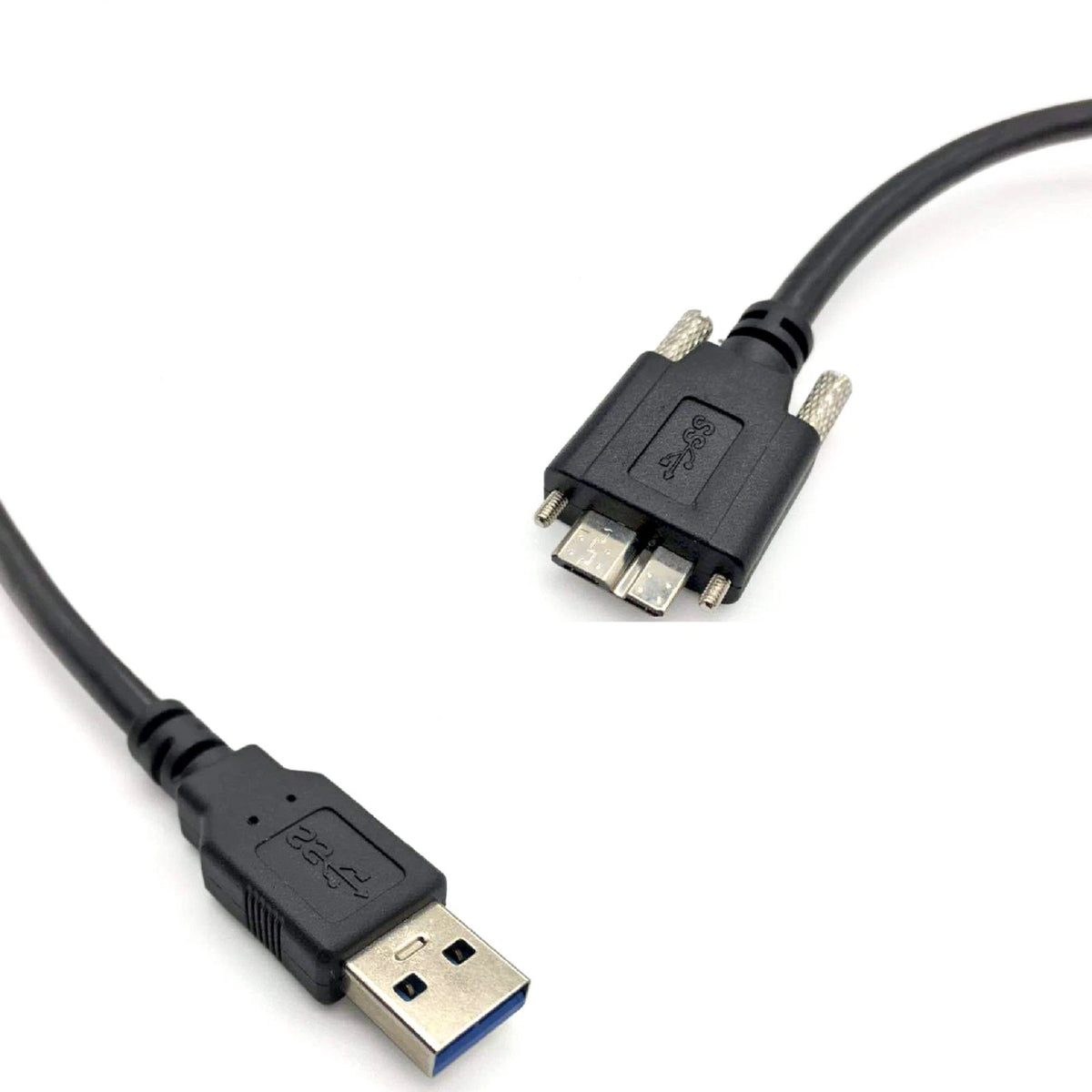 Durable USB 3.0 Male to Micro B Male Industrial Camera Cable Cord With Screws