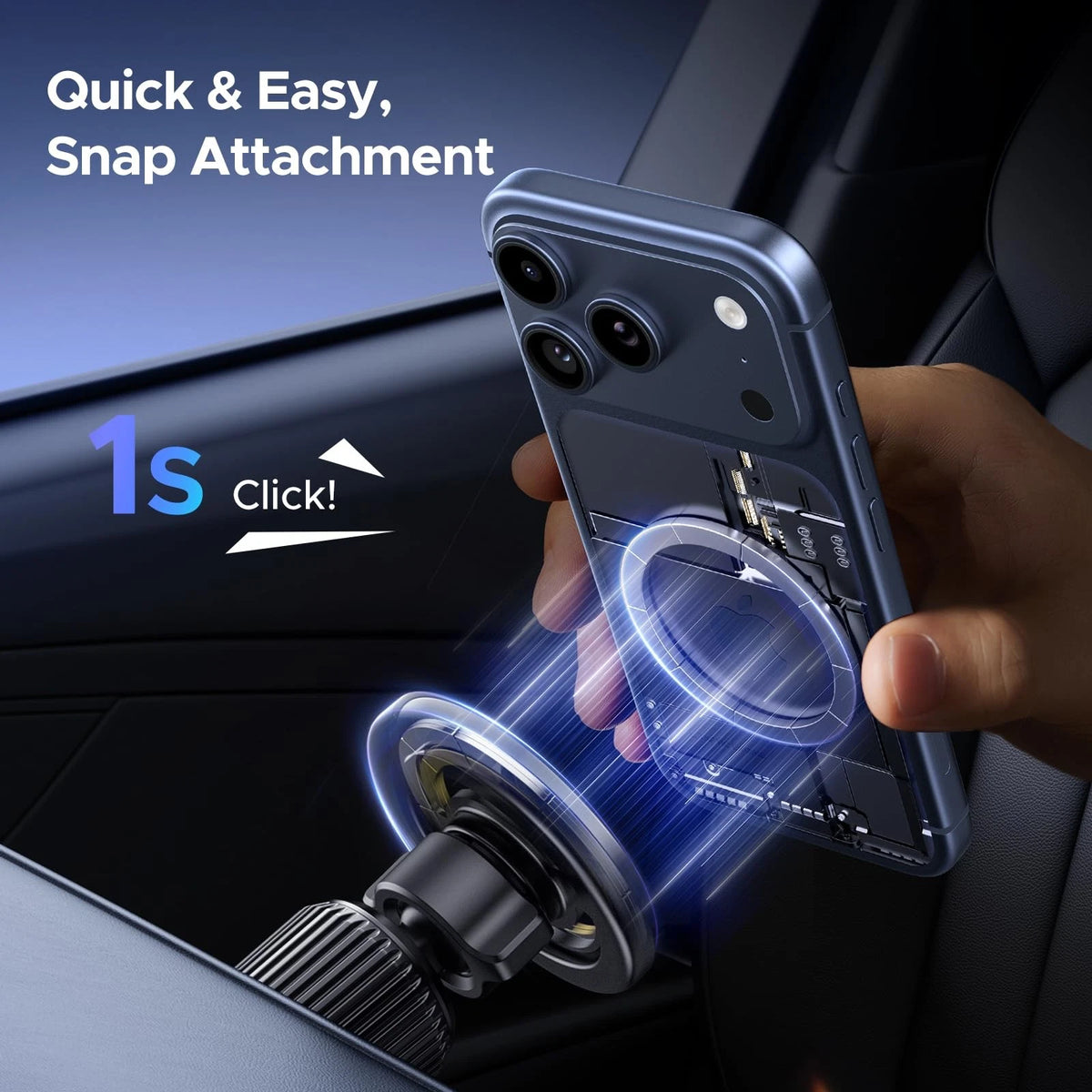 UGREEN Car Phone Mount for Magsafe Air Vent 8 cm x 3.5 x 10 cm, Black