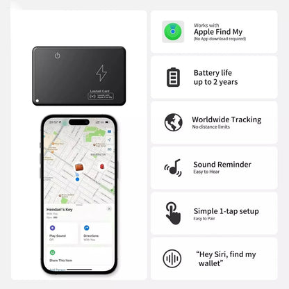 Bluetooth Wireless Charging Smart Card Tracker Ultra-Thin Wallet Tracker