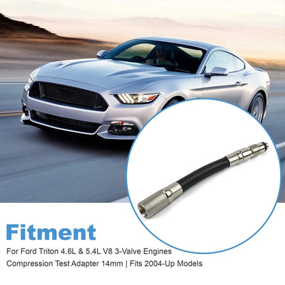 14mm Compression Tester Adapter for 2004 & er Ford Triton 4.6L / 5.4L 3-Valve