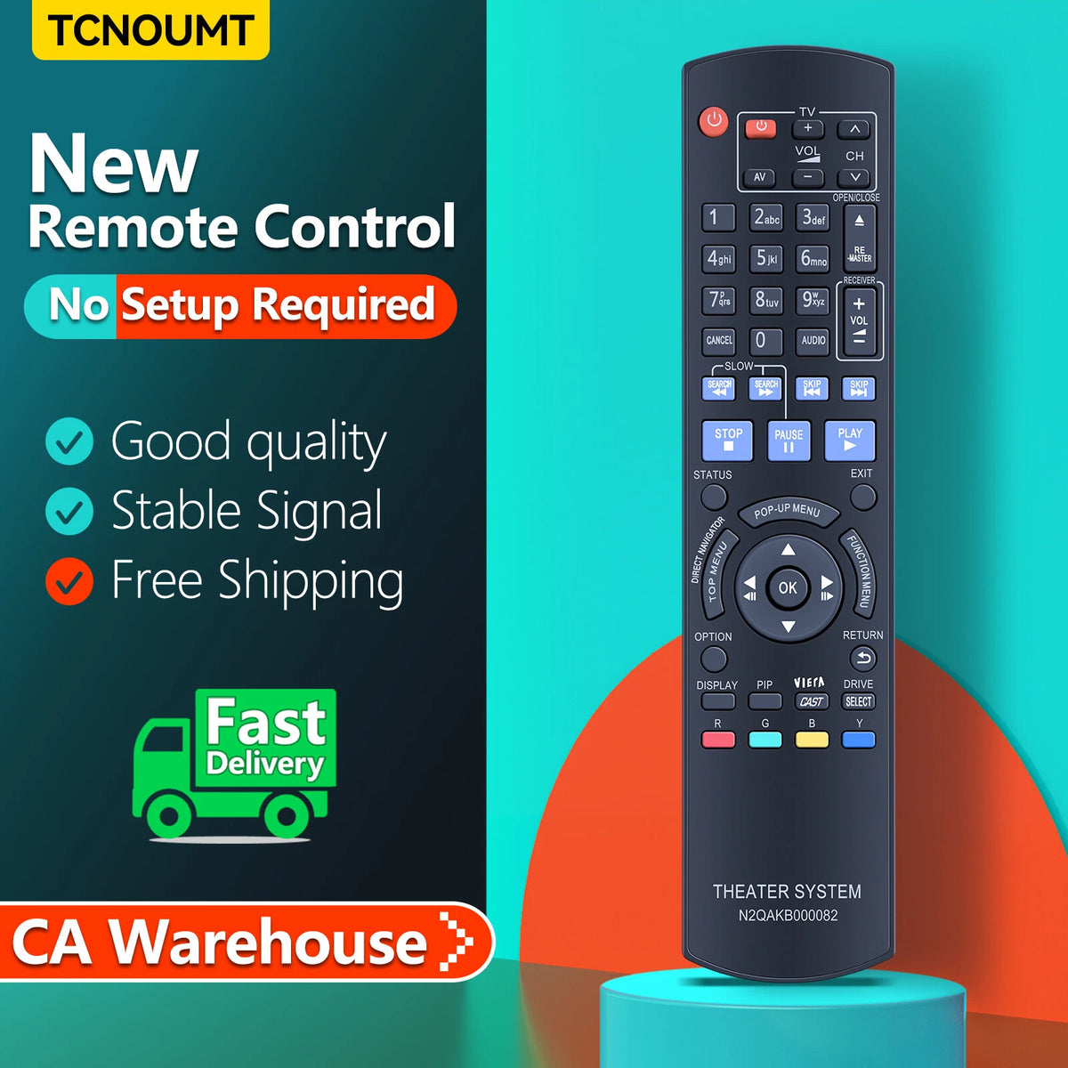 N2QAKB000082 Remote Control For Panasonic Player DMP-BD45 DMP-BD65