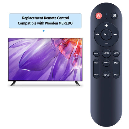 Replacement Remote Control For Meredo Wooden 2.1 Sound Bar for TV Devices