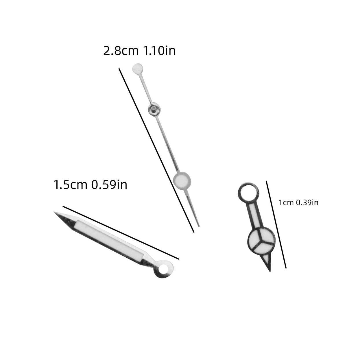 Silver Plated Watch Hands Kit Compatible With ETA 2824 Tudor Submariner D