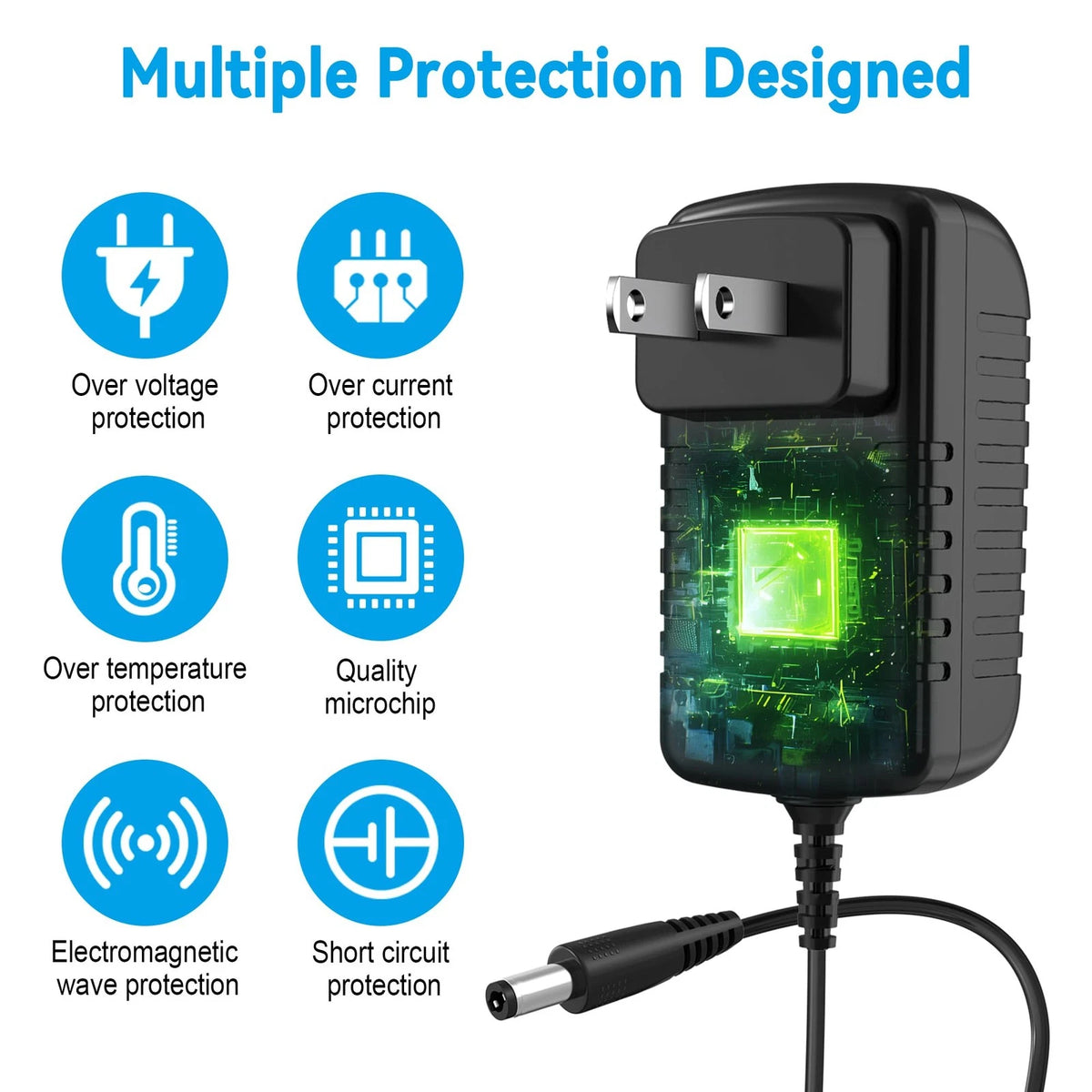 PK-Power Ac Adapter for LifeSource UA-767, 787 and 774 Series Digital Black
