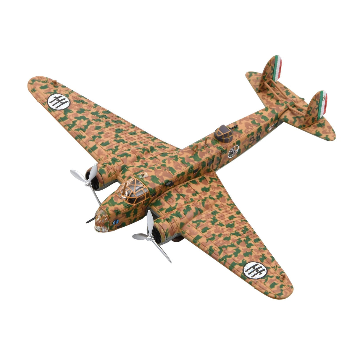 WWII Italian Air Force For Fiat BR.20 1:144 Alloy Model With Rotating Propeller