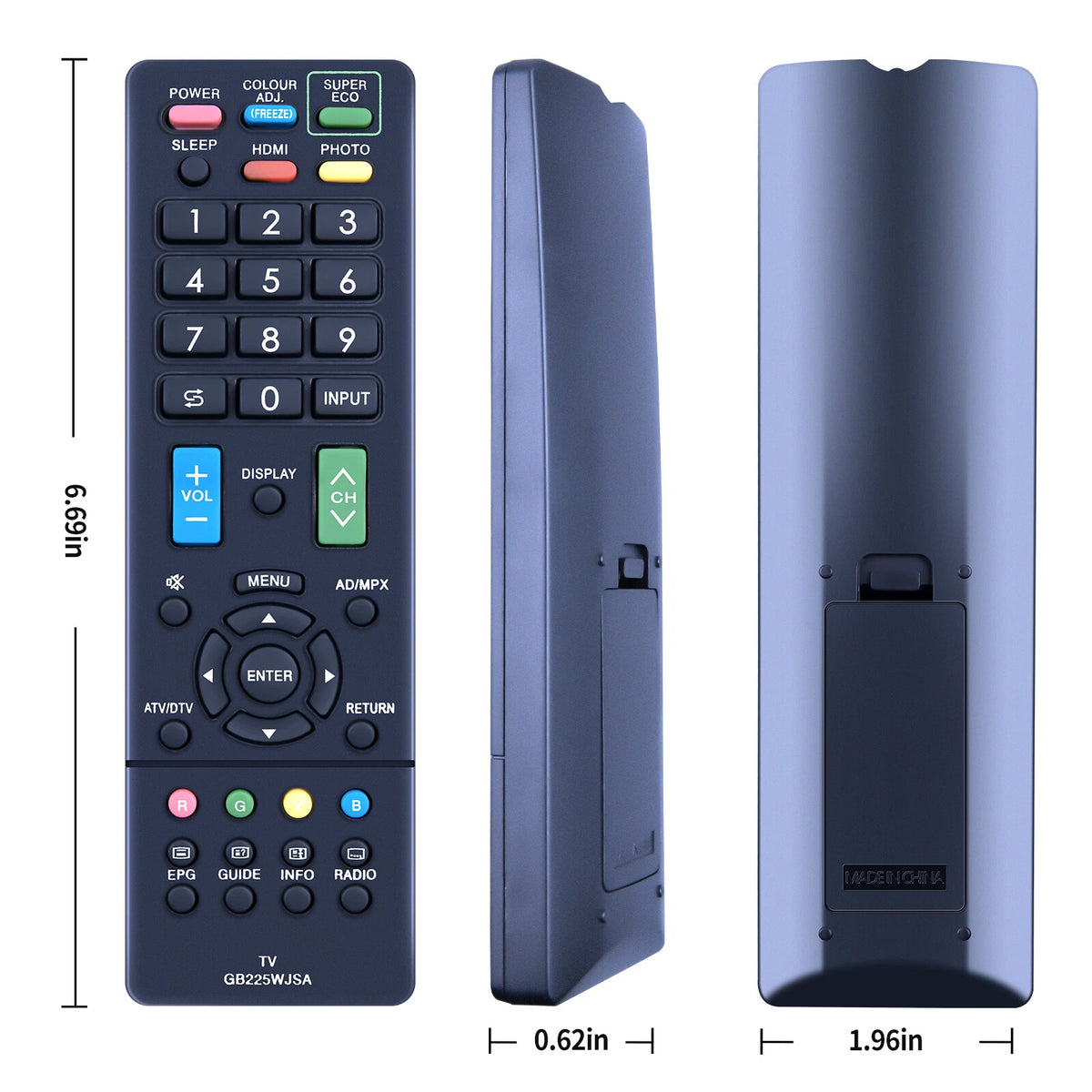GB225WJSA Replacement Remote Control For Sharp TV Television