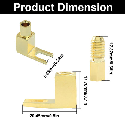 Zorveiio 4 Pack Hi-Fi Banana Plug to Spade Adapter Plated Brass 4 PCS