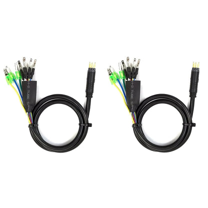 2pcs E-bike 9Pin Motor Extension Cable Male Cord For Wheel Hub Motors