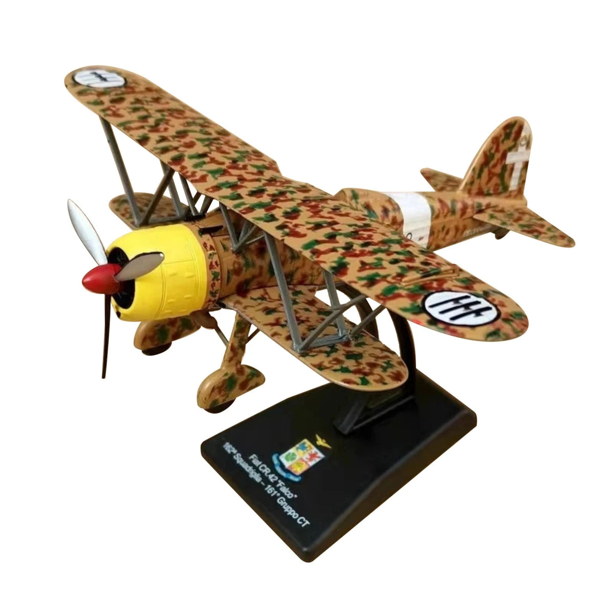 Version 11cm Diecast Alloy 1/72 Scale WWII Italian FIAT CR.42 Falco Model