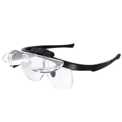 Adjustable Glasses Magnifying Glasses LED Headband Loupe Magnifier With Lamp