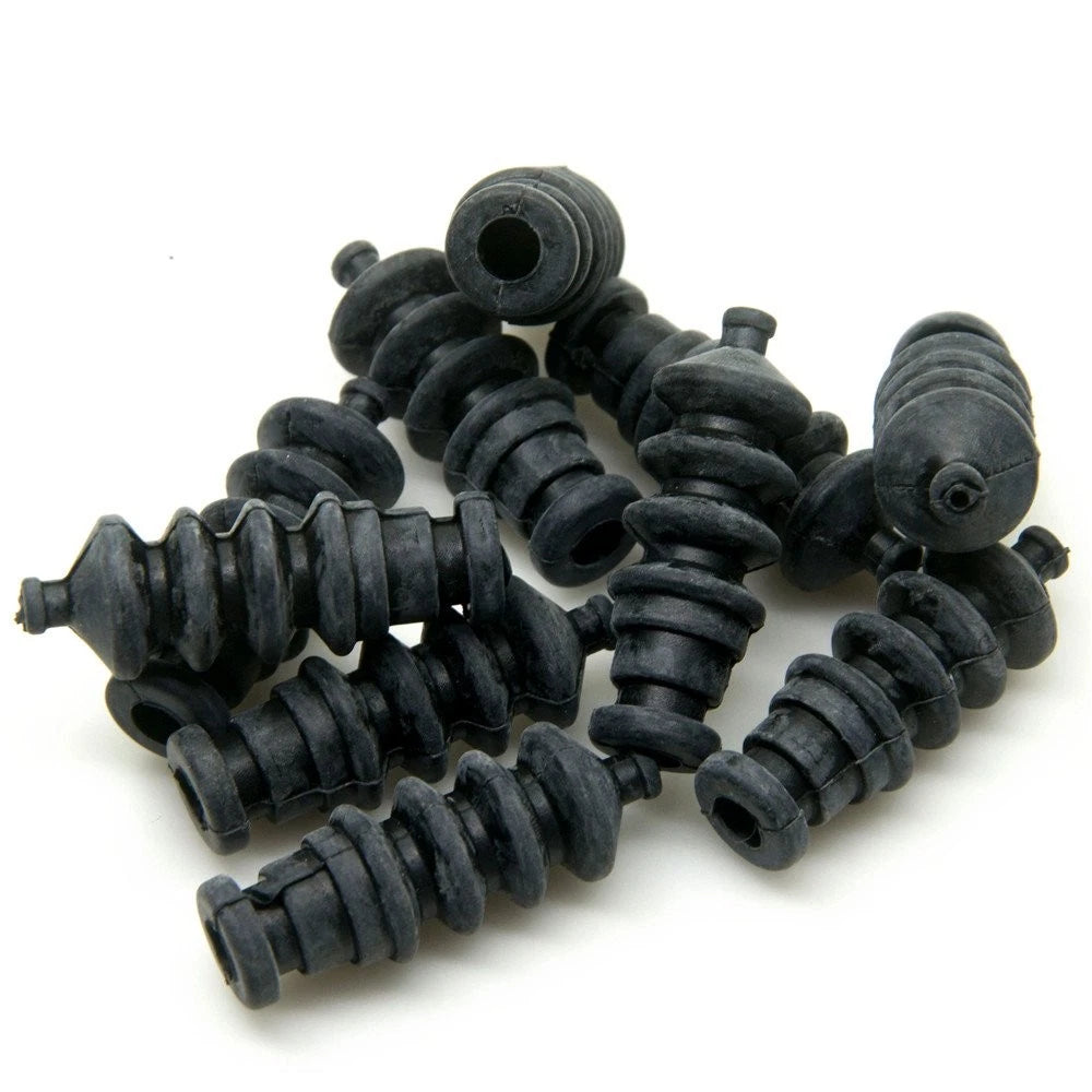 QUE-T 10Pcs Waterproof Push Rod Rubber Seal Bellow 37mm for RC Small, Black