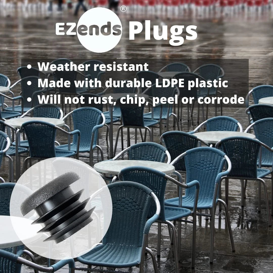 EZends Premium Grade 3/4 Inch Round Plastic Plug / 14-20 14/20 Gauge, Black