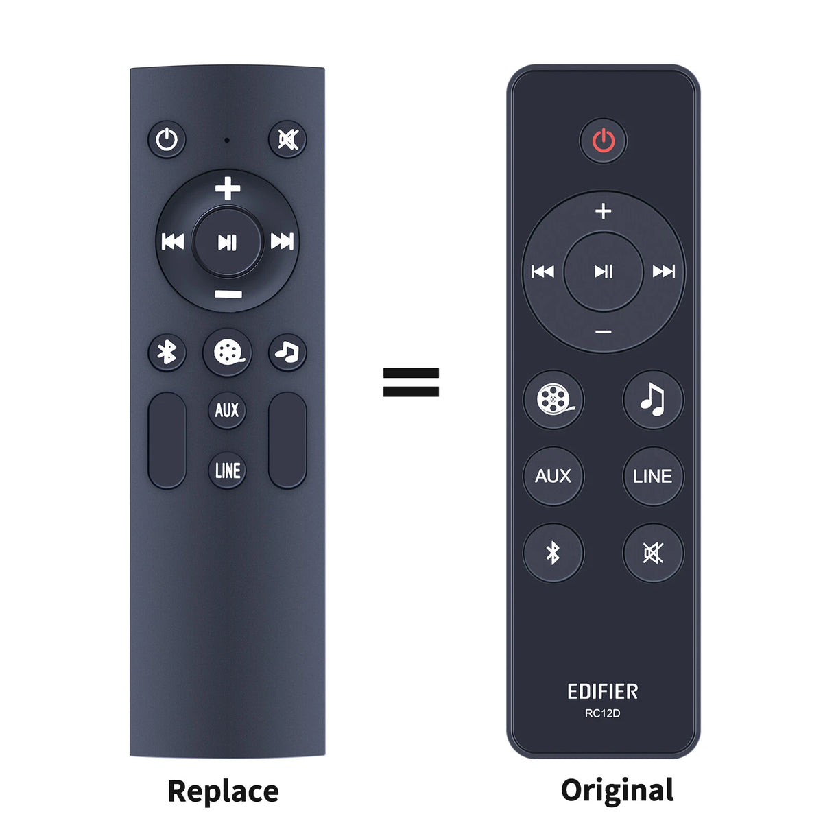 RC12D Remote Control For Edifier D12 Integrated Stereo Speaker