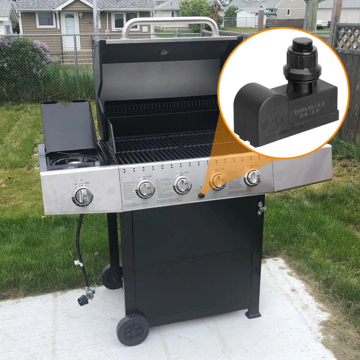 G-12 Grill Igniter Kit for 2 Outlets Nexgrill Ignitor-AAA, Black