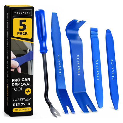 Tresalto Auto Trim Removal Tool Kit - 5 Piece Set for Dash, Door 5 Pack, Blue