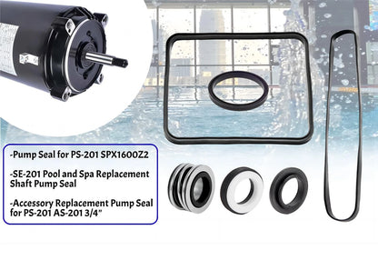 HCLLPS Super Pump Seal Replacement for Hayward Go Kit 3. All 3 Gaskets Black