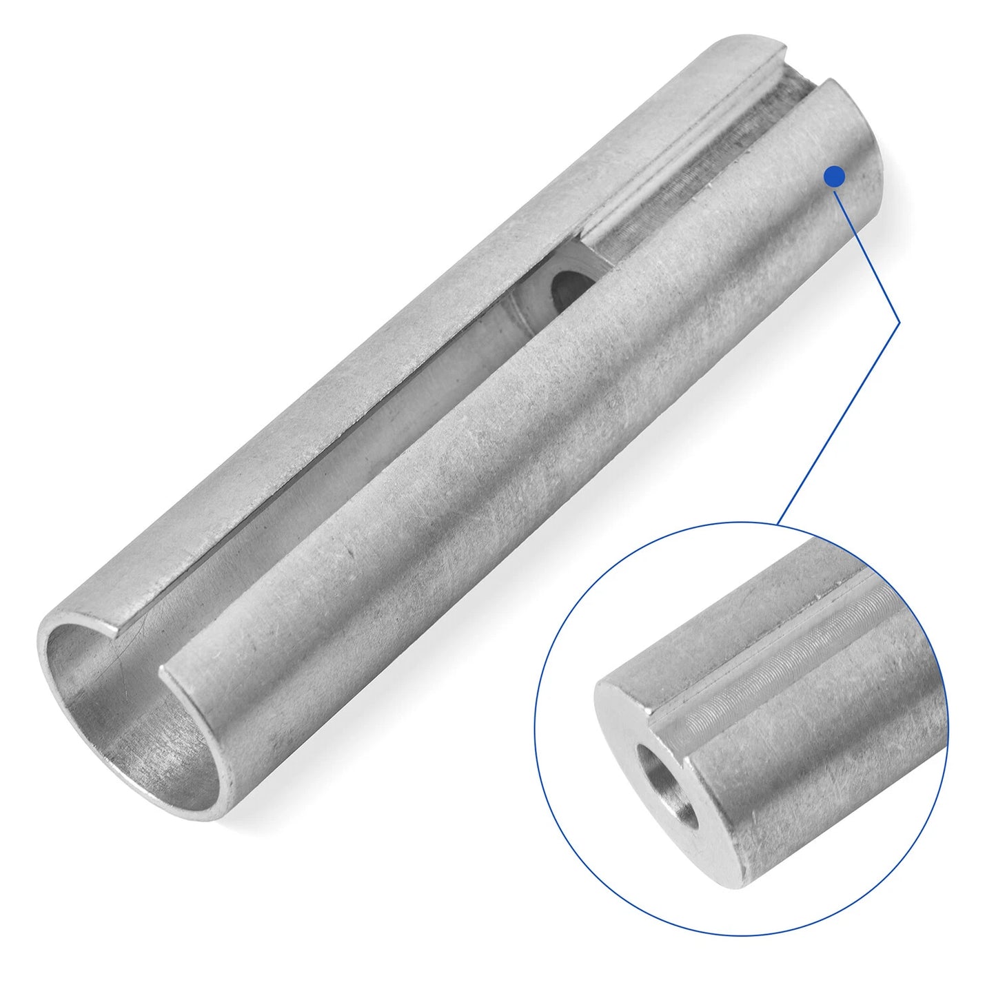 Extended 1 to 1 1/ 8in 1/4" Key Gas Engine pulley Crank Shaft Sleeve Adapter