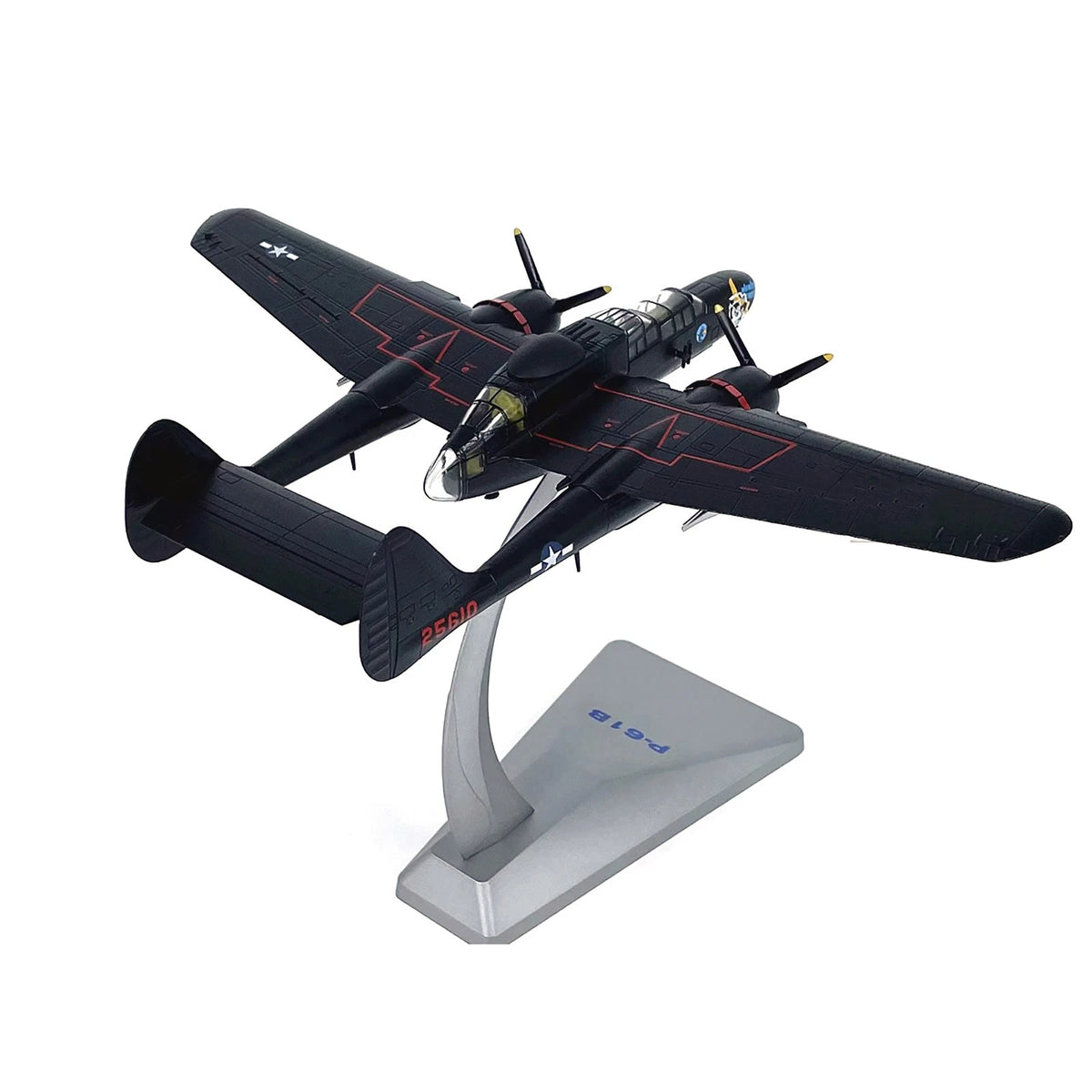 1/72 Scale WWII USA Air Force P-61B Black Widow Fighter Finished Model Gift