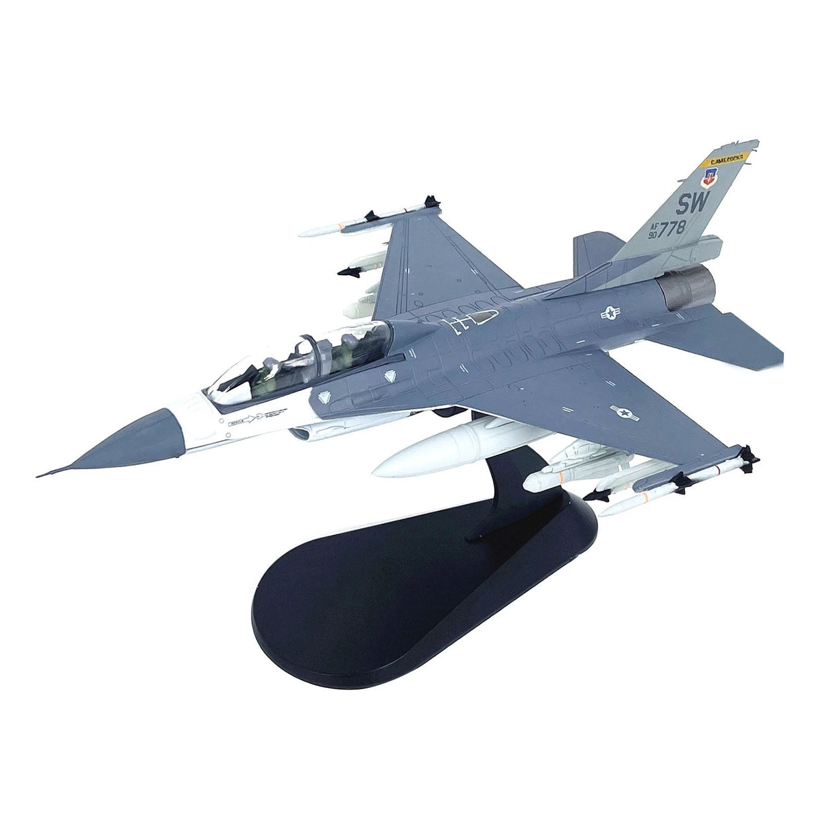 F-16D Falcon Jet Fighter Aircraft Diecast Model 1:72 Scale Alloy 21cm Length