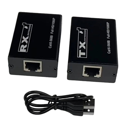 1080P HDMI Extender with USB KVM Over CAT6 for Classroom Education Systems Black