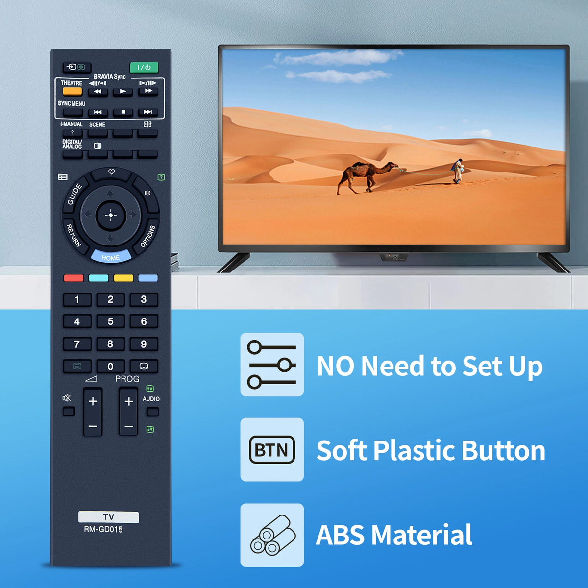 RM-GD015 Remote Control For Sony KDL-32EX400  KDL-40EX400 KDL-32EX500 TV