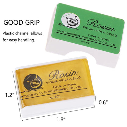 Violin Rosin 10 Pack Low Dust Natural for Violin, Viola, Cello yellow