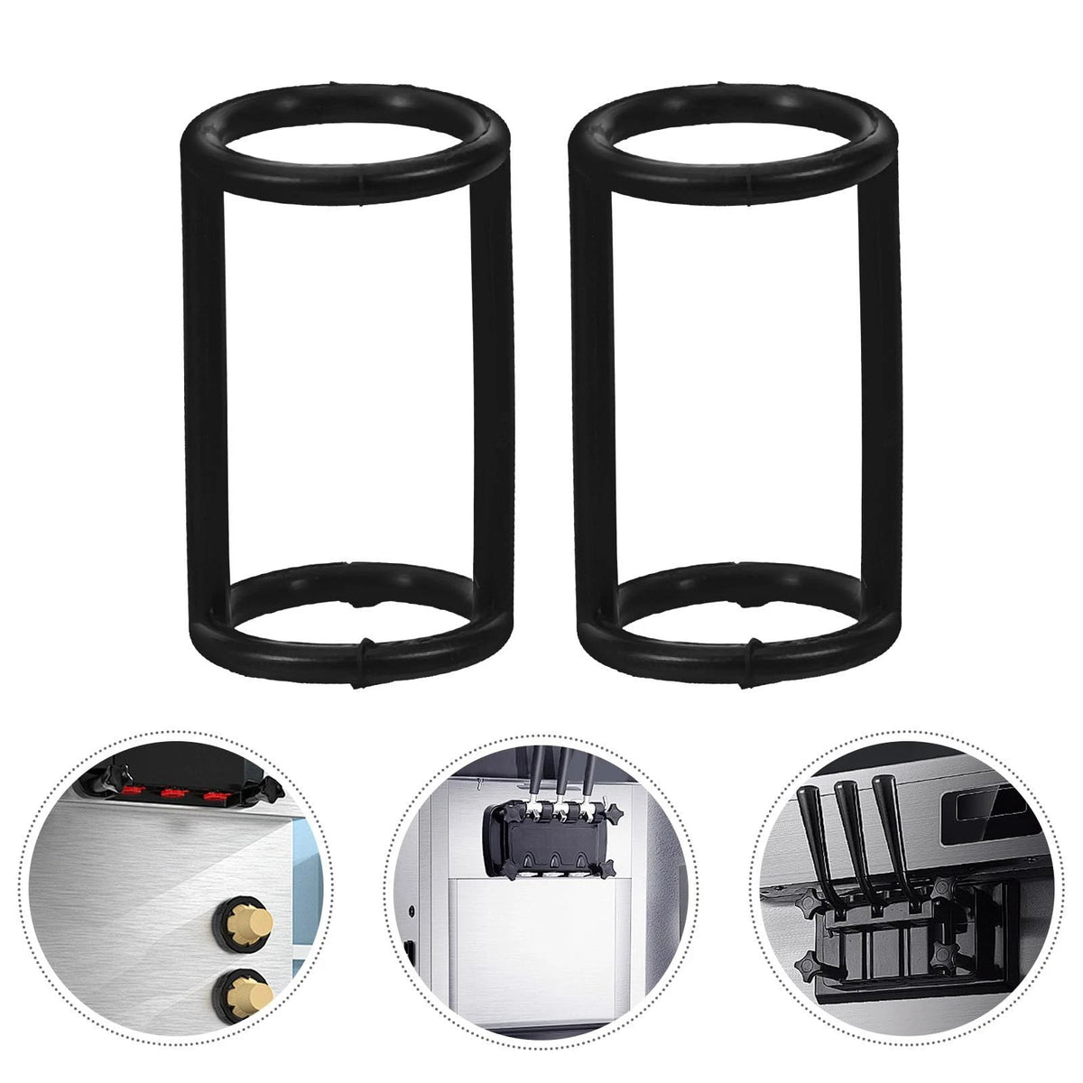 Ciieeo 2pcs I-shaped Silicone Sealing Ring for Ice 4.00X2.30X2.30CM, Black
