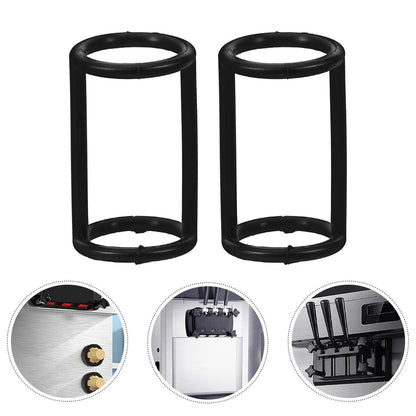 Ciieeo 2pcs I-shaped Silicone Sealing Ring for Ice 4.00X2.30X2.30CM, Black