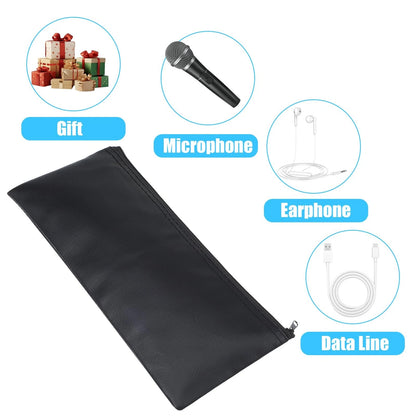 XLIUAX 2 Pack Microphone Bags, Black Case for 11.8 × 4.72,