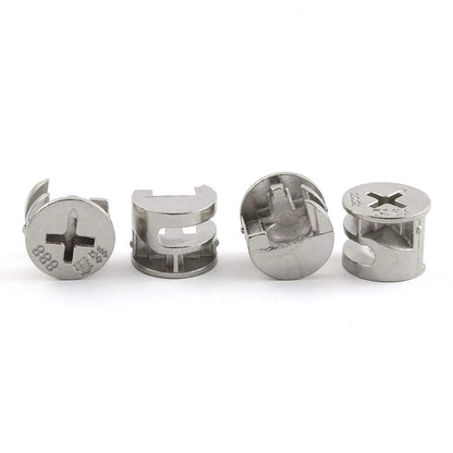 4Set Furniture Hardware Double End Head Rod Connection Cam Fittings 64mm