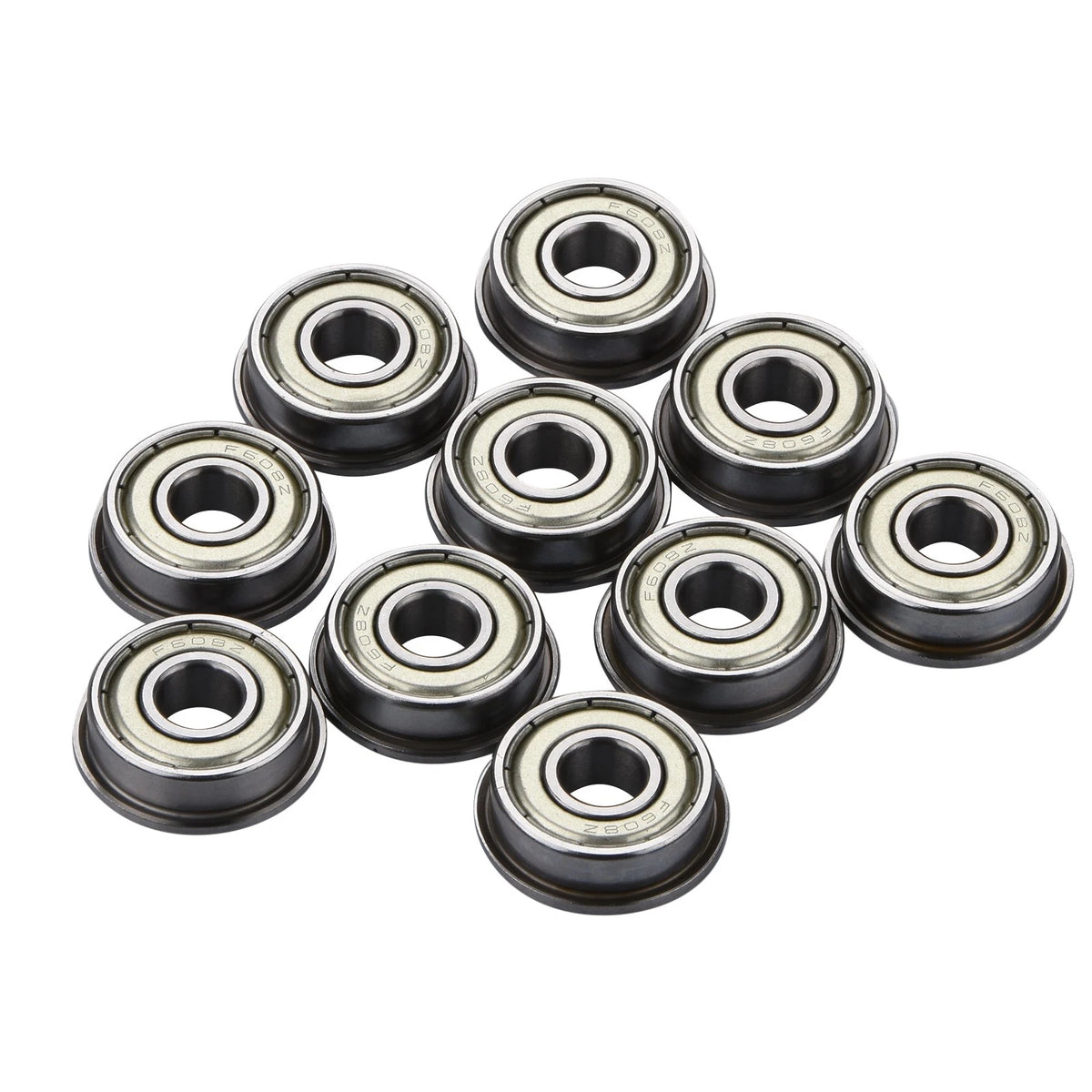 10x Metric Flanged Bearing Flange Ball Bearing F608ZZ 8*22*7mm Flange Bearing