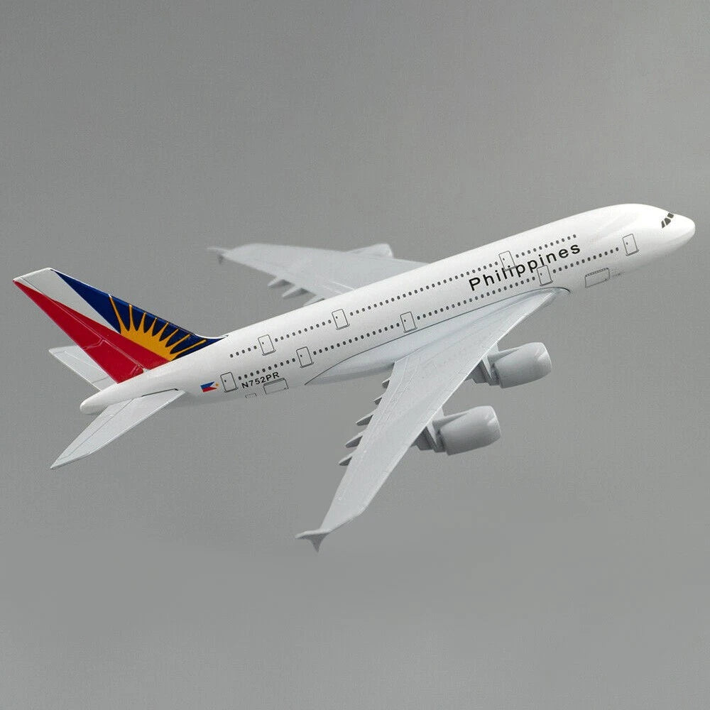 16cm 1:400 Alloy A380 Philippine Airlines Aircraft Plane Model W/ Display Stand