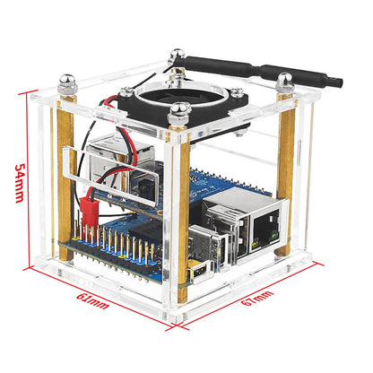Acrylic Case Transparent Enclosure Clear Protective Cover For Orange Pi Zero 3