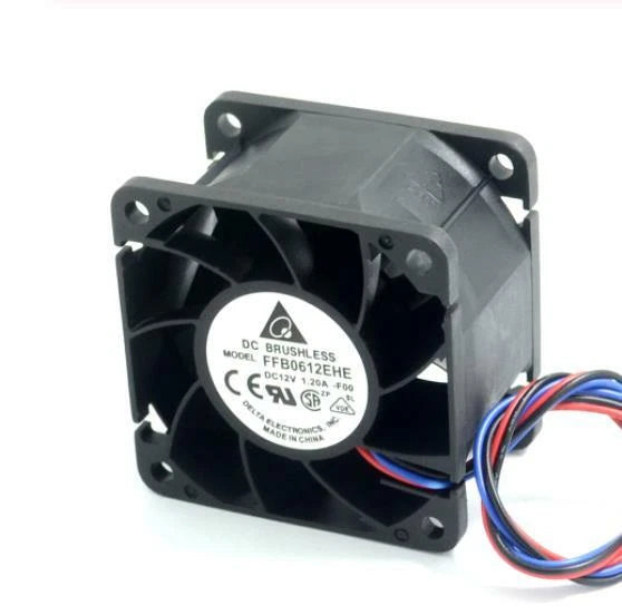 For Delta FFB0612EHE DC 12V 1.2A 60*38mm 3-line Ball Bearing Server cooling fan