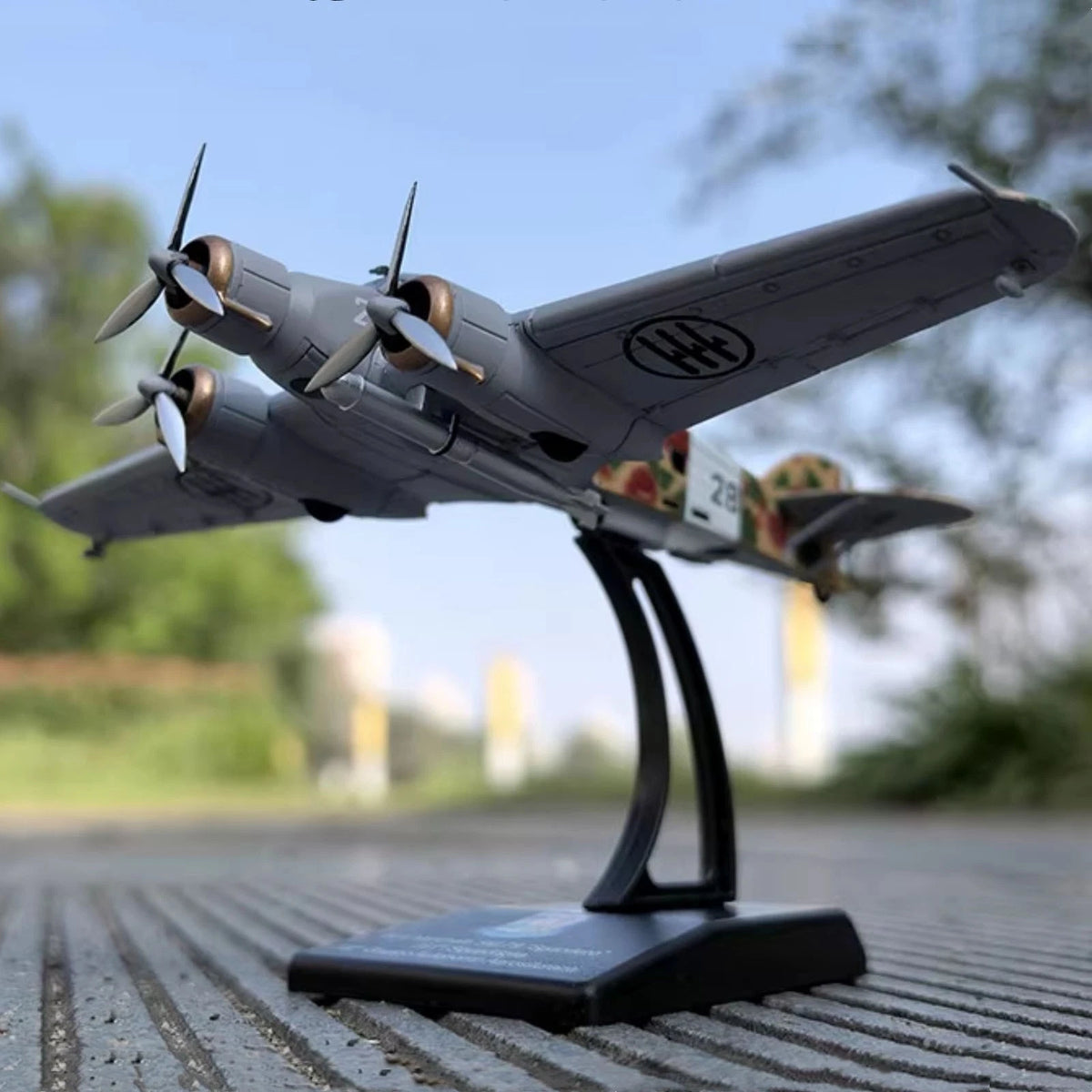 11cm Long 1/144 Scale Diecast SM.79 Sparviero Bomber Model Aircraft Toy