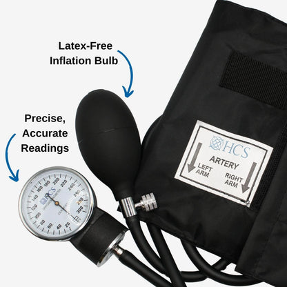 HCS Extra Large Blood Pressure Cuff, Manual - Adult BP Cuff - XL