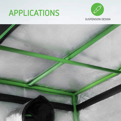 2pcs VIVOSUN Grow Tent Support Poles 48x48 inches, Hanging For 4x4, Green