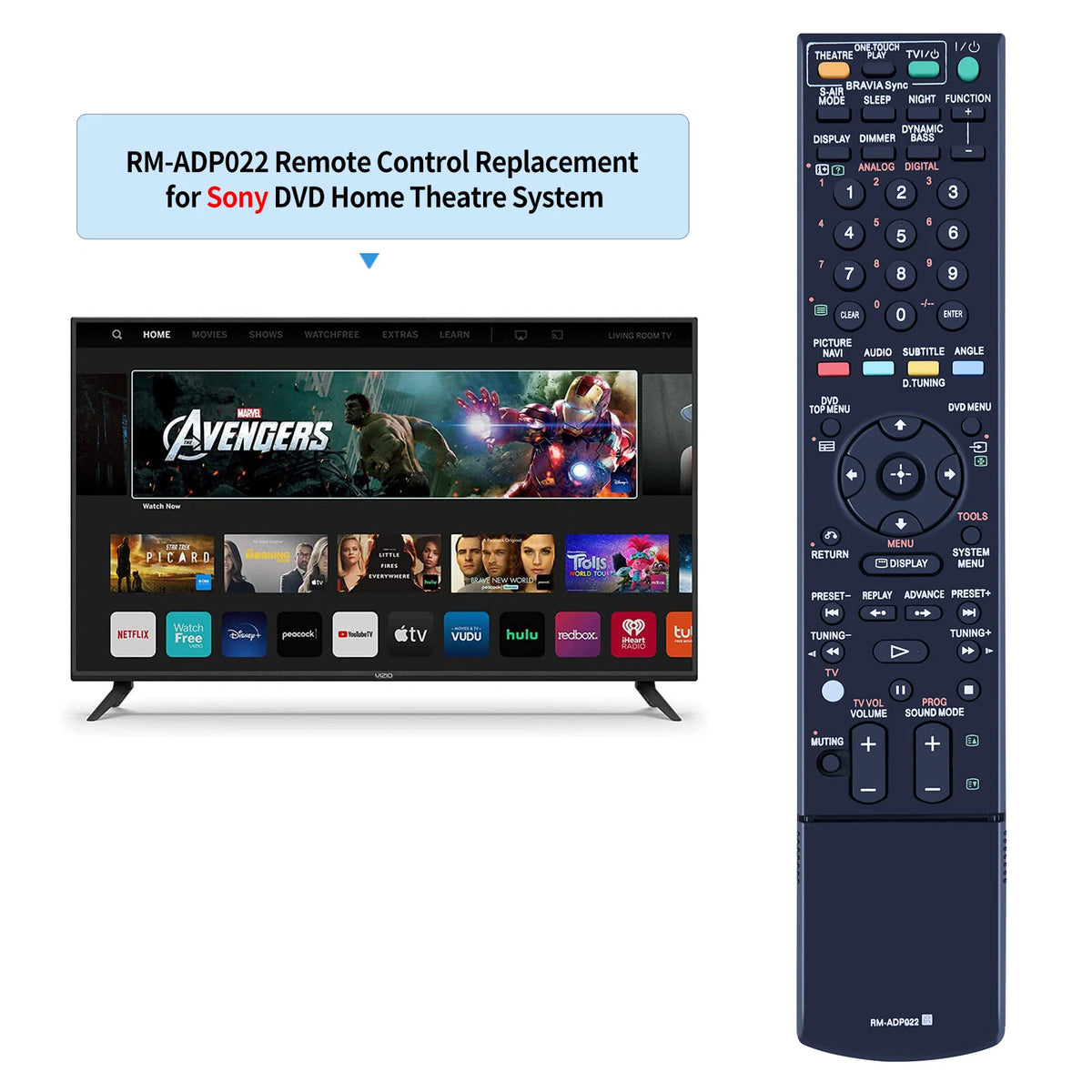 RM-ADP022 Remote Control For Sony DVD Home Theatre System DAV-DZ860W