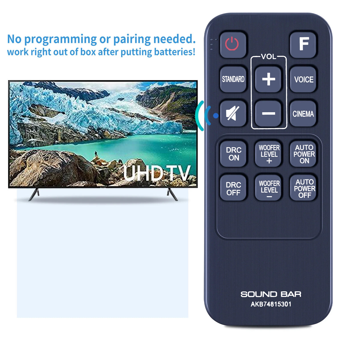 AKB74815301 Remote Control For LG Sound Bar S45A1-D LAS453B SH3B SPH3B-W