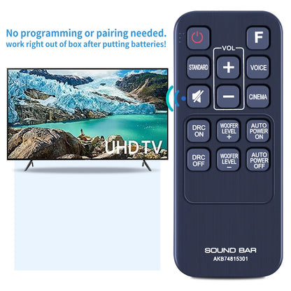 AKB74815301 Remote Control For LG Sound Bar S45A1-D LAS453B SH3B SPH3B-W