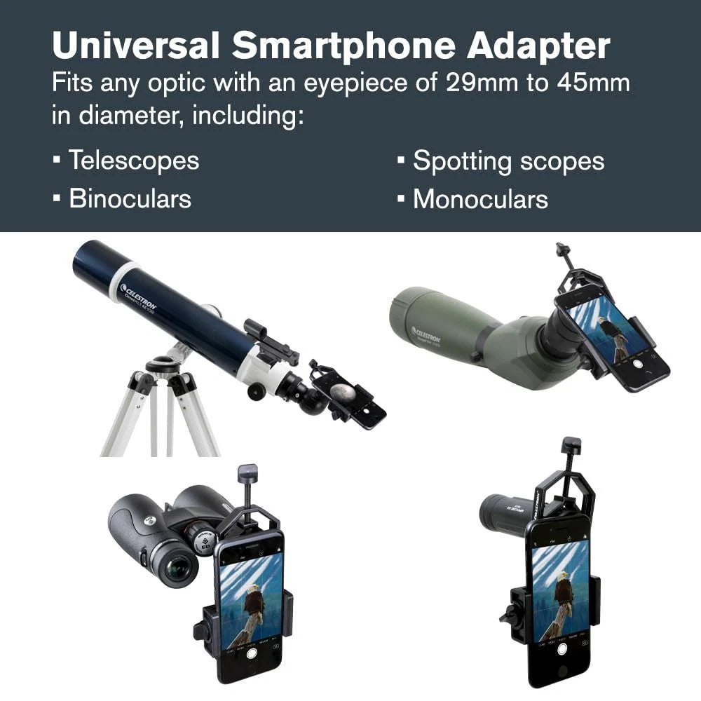 Celestron – Smartphone Adapter for Telescope, Basic Adapter, Black