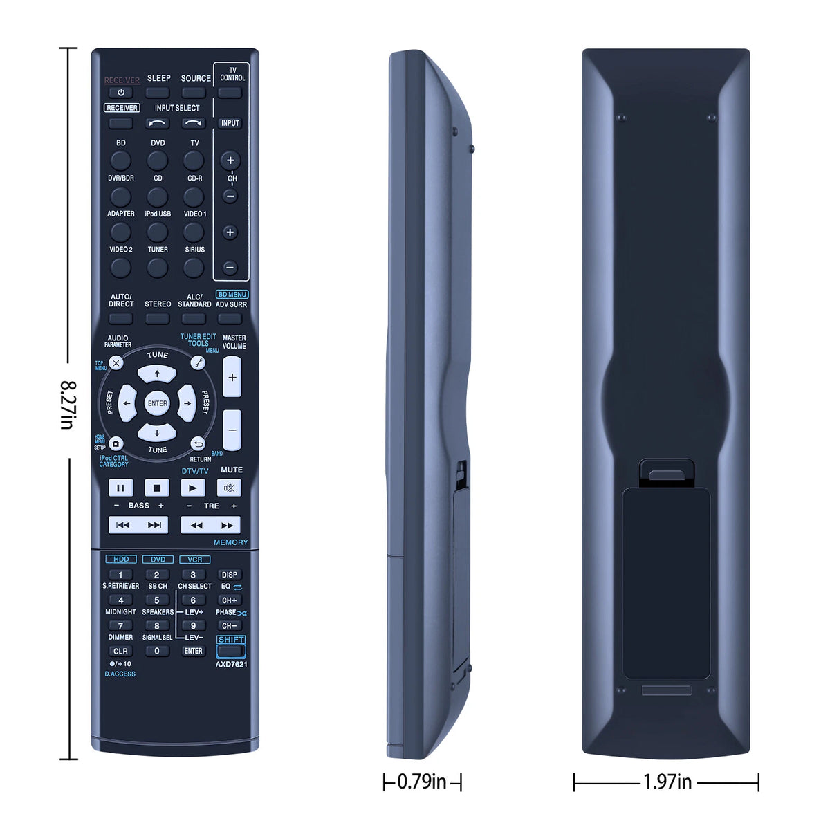 AXD7621 Replace Remote Control For Pioneer AV Receiver VSX-821K VSX-921K