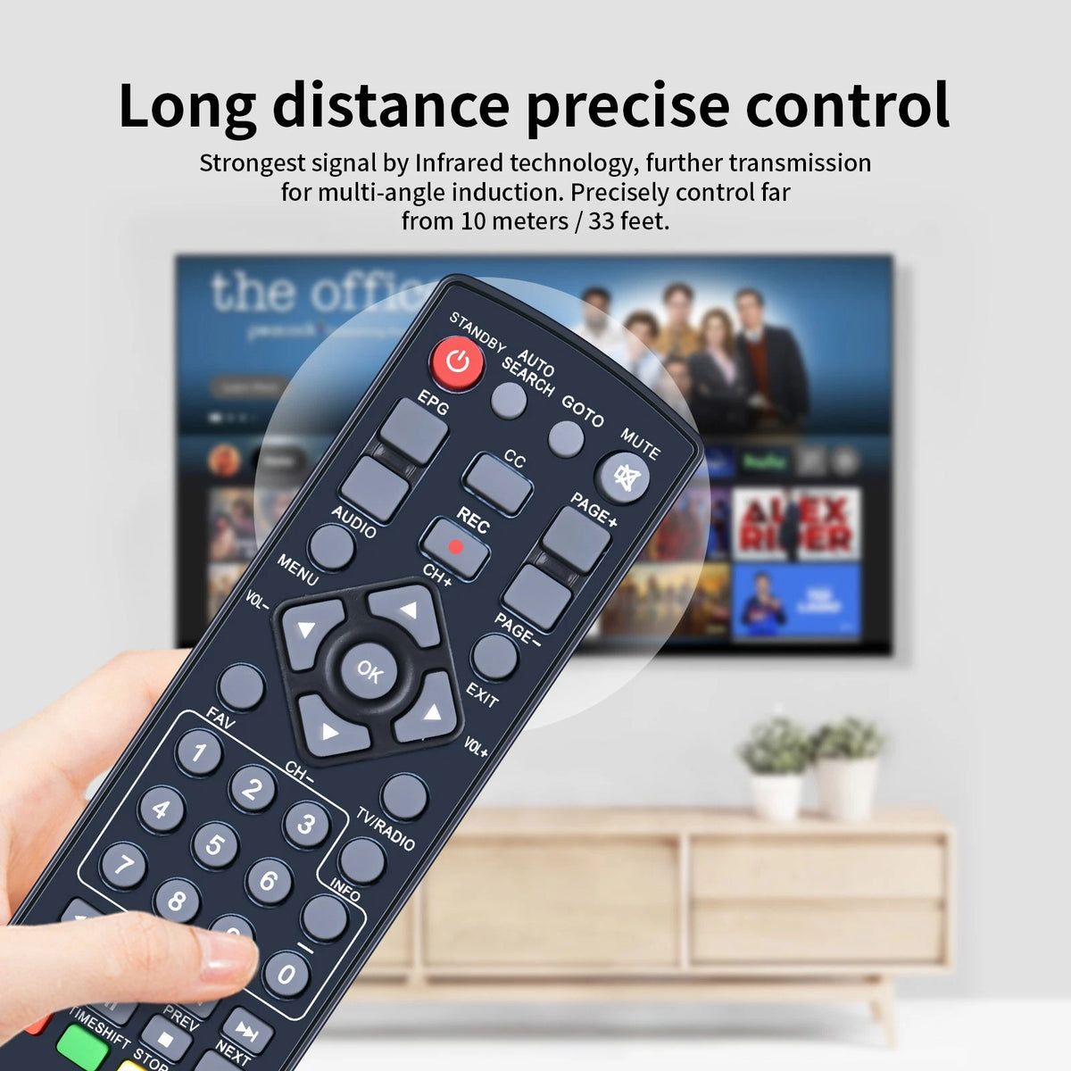 For ZJBOX Digital Converter Box Remote Control
