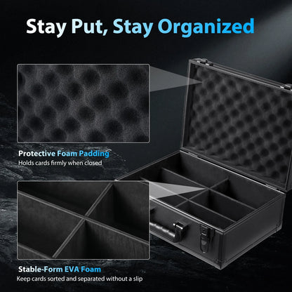 WOT I Trading Card Storage Box | Holds 600+ Toploaders | 3x4 inches, Black