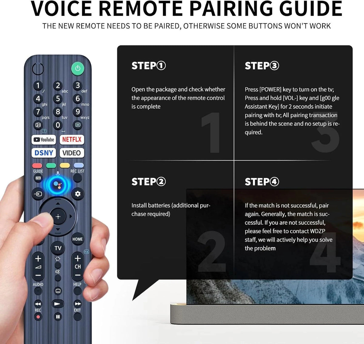 RMF-TX520E Voice Remote Control For Sony TV KD43X85J, KD50X85J. KD55X79J