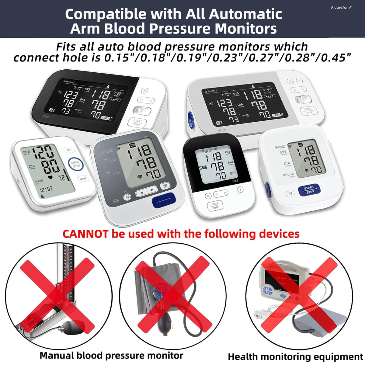Alcarefam Large Blood Pressure Cuff, 8.7”-16.5” (22-42CM) BP Cuff Large, Blue