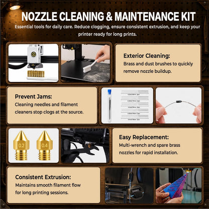 CreatryLab 3D Printer Tools, 38-Piece Maintenance Kit,