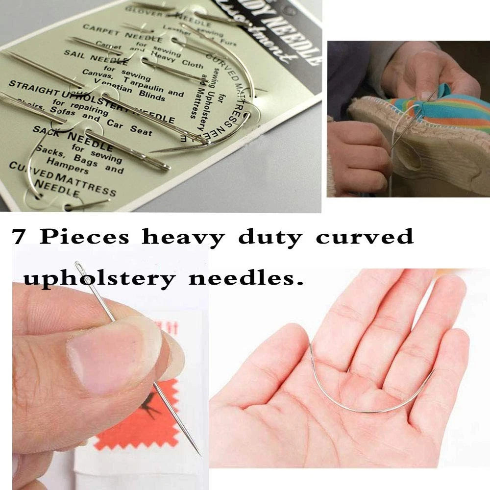 Topus Extra Strong Upholstery Repair Sewing Thread Kit and Heavy Multicolored