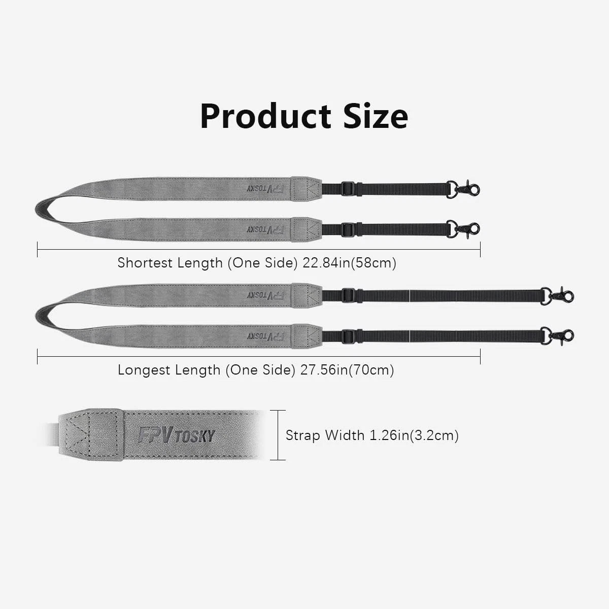 FPVtosky Lanyard for DJI RC 2 & & Pro 2, Lito X1 grey, Grey