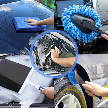Car Wash Detailing Kit, Washing Kit with Foam Gun, XXL-25, Sky blue